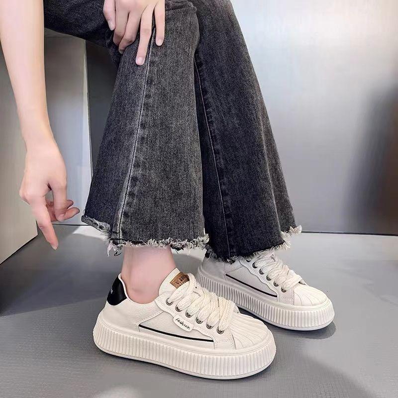 Spring New Fashion Versatile Little White Shoes Womens Platform Comfortable Sneakers Fashion Trend Casual Board Shoes Women