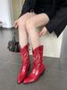 2025 New Fashion High Heel Medium Women's Boots Thick Heel Boots