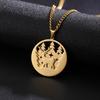 LIKGREAT Elk Wolf Bear Necklace for Women Men Teen Stainless Steel Forest Animal Snowflake Moon Pendant Jewelry Birthday Gifts
