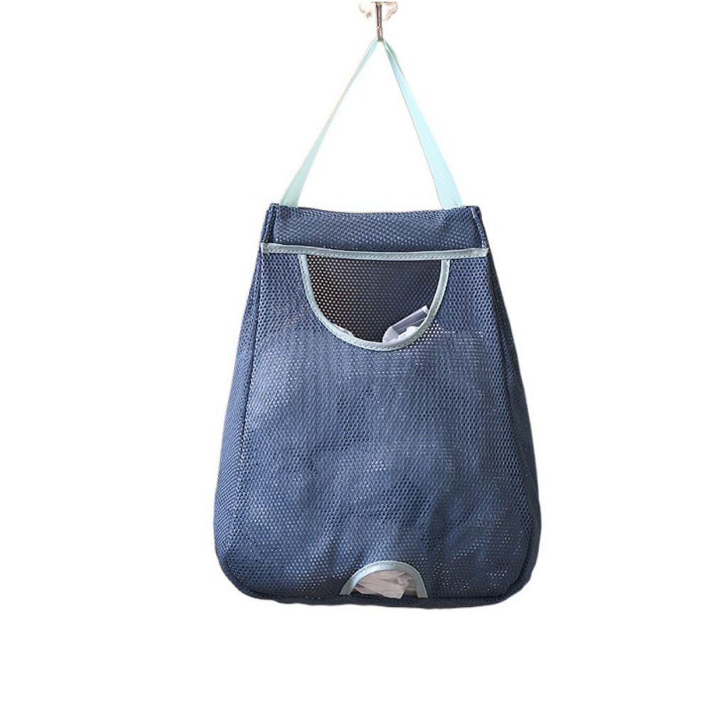 

Breathable Garbage Bag Storage Bag Washable Garbage Bag Organizer Plastic Bag Dispenser Bathroom Blue-Normal
