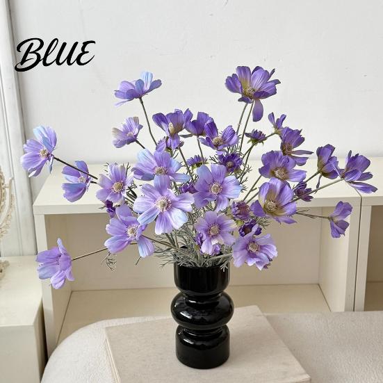 Long Lasting Floral Realistic Maintenance Cosmos Stem Flowers Decor Artificial Faux Fake Free Flowers for Dining Table Centerpieces Wedding