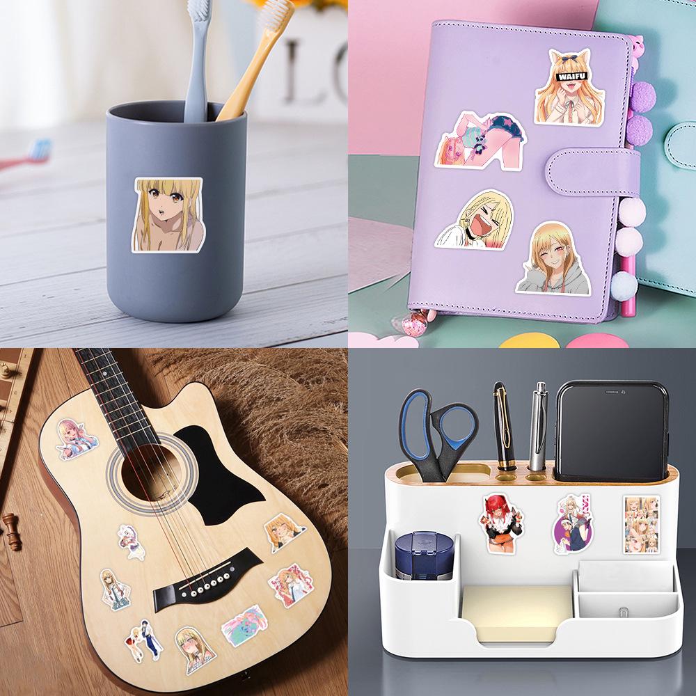 55 New Style Changing Person Doll Graffiti Stickers: Waterproof Skateboard Decoration Stickers