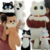Desene animate drăguț Bull Terrier Alaska Malamute pernă lungă de pluș moale animal de pluș ochi mari minunat pisoi copii jucărie canapea pernă Deco