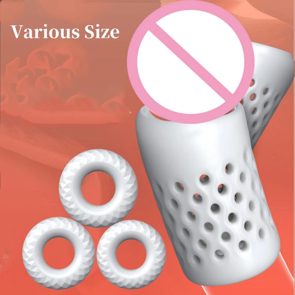 Cock Ring Silikon Penis Ring Mann Forsinkelse Ejakulasjon Varig Cock ring Ereksjon Semen Lock Ring Sexleketøy for menn Voksne 5 stk/sett