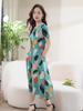 Elegant Women's Summer Dress New Casual Slim Short Sleeve Long Dress Korean Style Slim Vintage Clothes