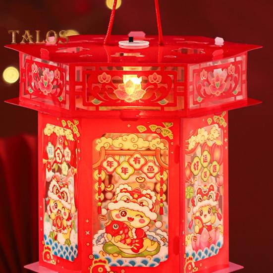 Laternen-Set zum Jahr der Schlange mit Stange für Kinder, tragbar, DIY, handgefertigt, Cartoon-Schlangen-LED-Laterne, Dekoration für das chinesische Neujahr, Frühlingsfest