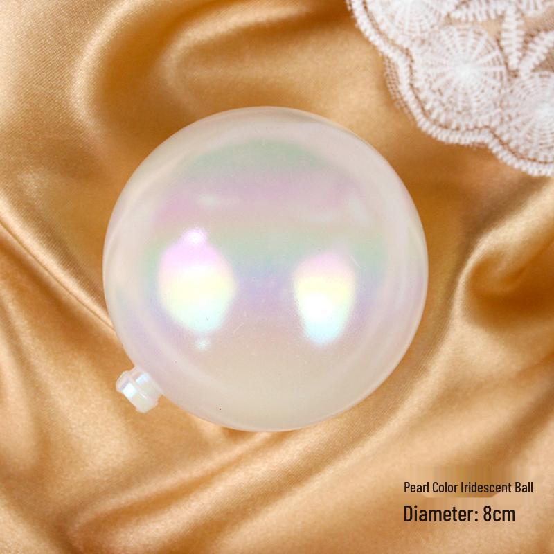 50 Iridescent Bubble Ball Cake Decorations - Colorful and Transparent Birthday Ornaments