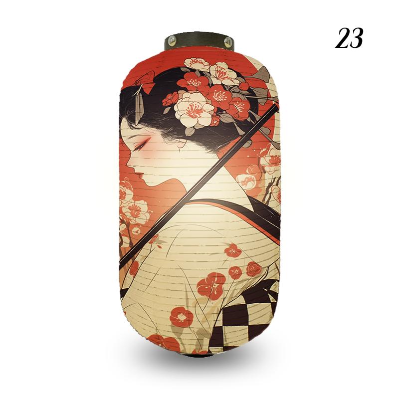 Traditional Style Cloth Lantern Japan Ukiyo-e Geisha Painting Lanterns Izakaya Sushi Shop Restaurant Party New Year Decoration