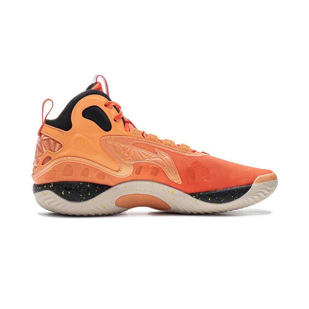 Li Ning Yushuai 19 Carbon Core Basketball Shoes Men's Mid Top Orange ABAV057-4