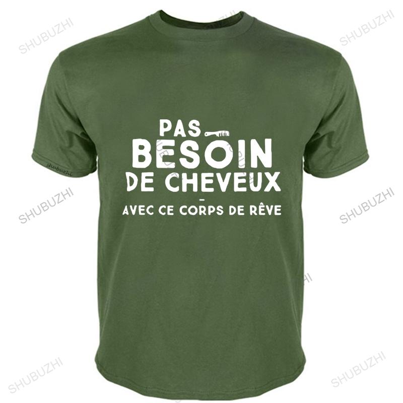 No Need For Hair With This Dream Body T Shirt Funny Birthday Gift Idea Fun Message Colleague Brother Humor Homme Cotton Tshirt