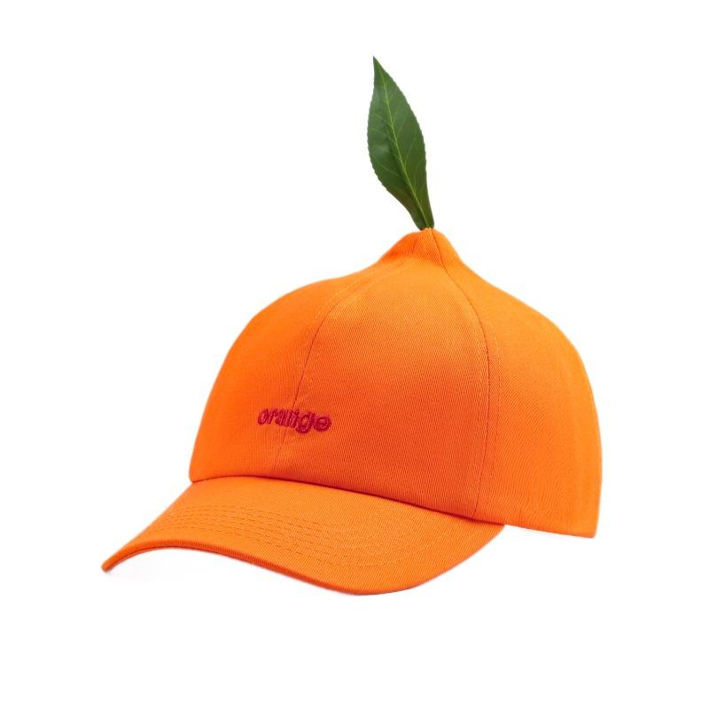 Original Orange Baseball Cap Children Spring and Summer Versatile Designer Niche Funny Fun Orange Cap Men