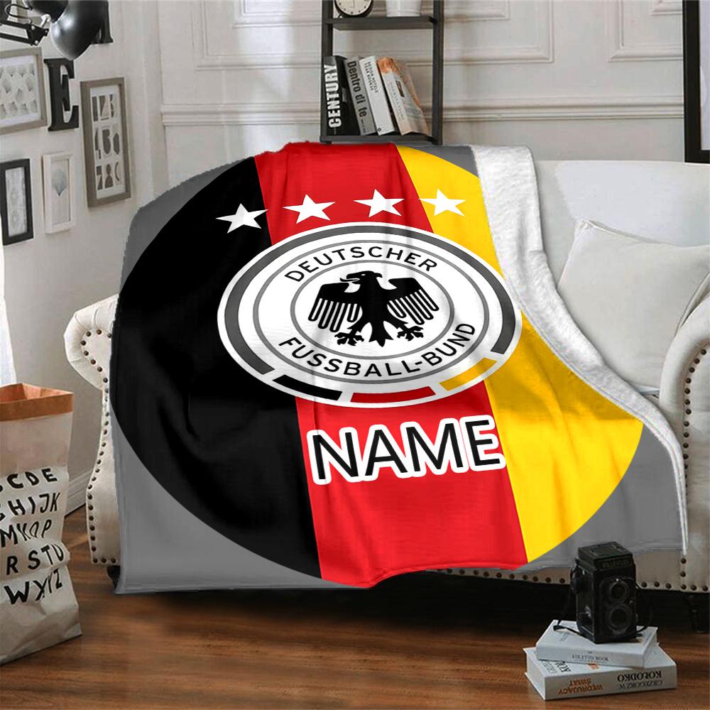 Custom Name Schalke Team Crest blanket for Couch & Bed, Plush Cozy Fuzzy Blanket Super Soft & Warm Blankets for Fall and Winter. 0908259