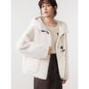 ELLE Women's Plush 100% Wool Hooded Toggle Coat
