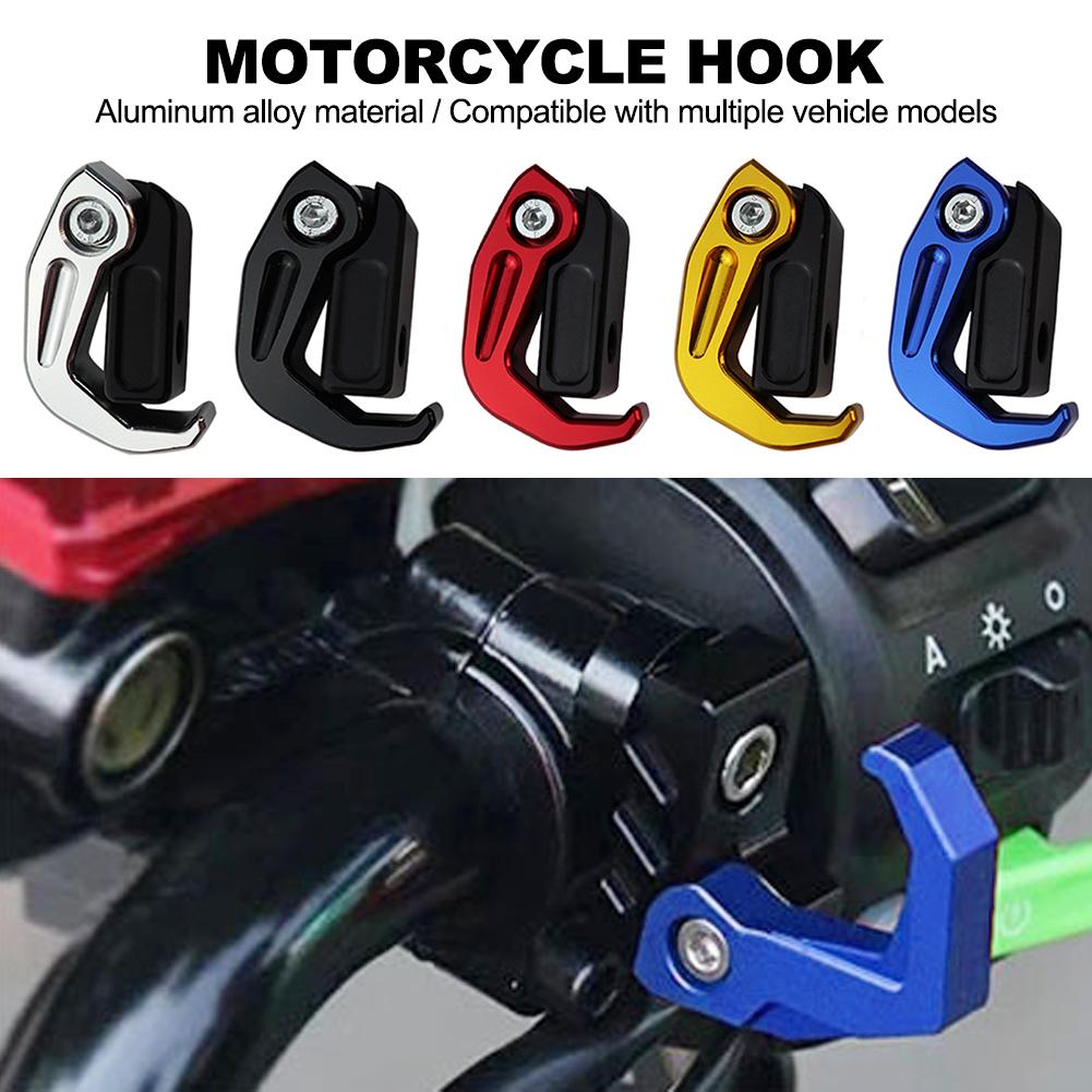 Aluminum Alloy Motorcycle Handlebar Luggage Helmet Hook Mount Foldable Motorbike Scooter Holder Bag Hanger With Screw
