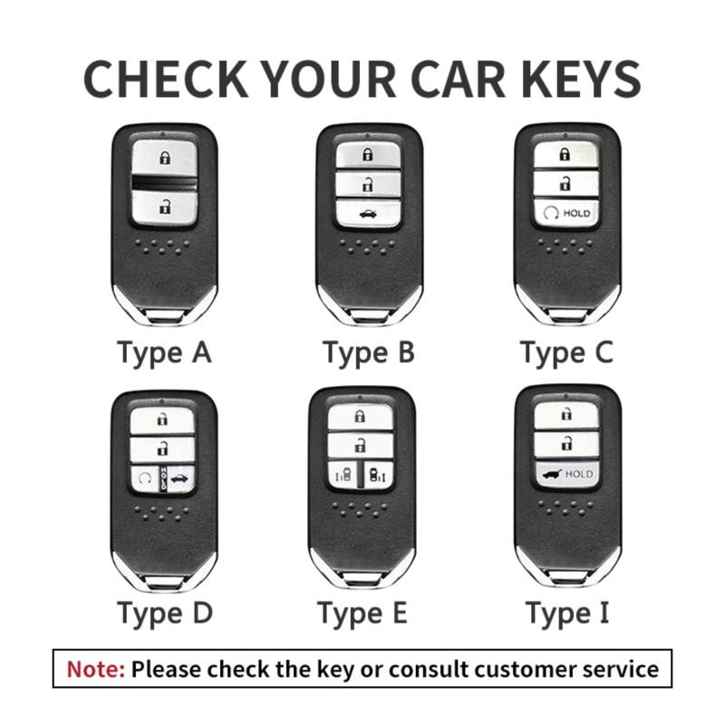 Zinc Alloy Leather Car Smart Key Case Cover Protector Shell Fob for Honda Vezel City Civic Jazz BRV BR-V HRV Keyless Accessories