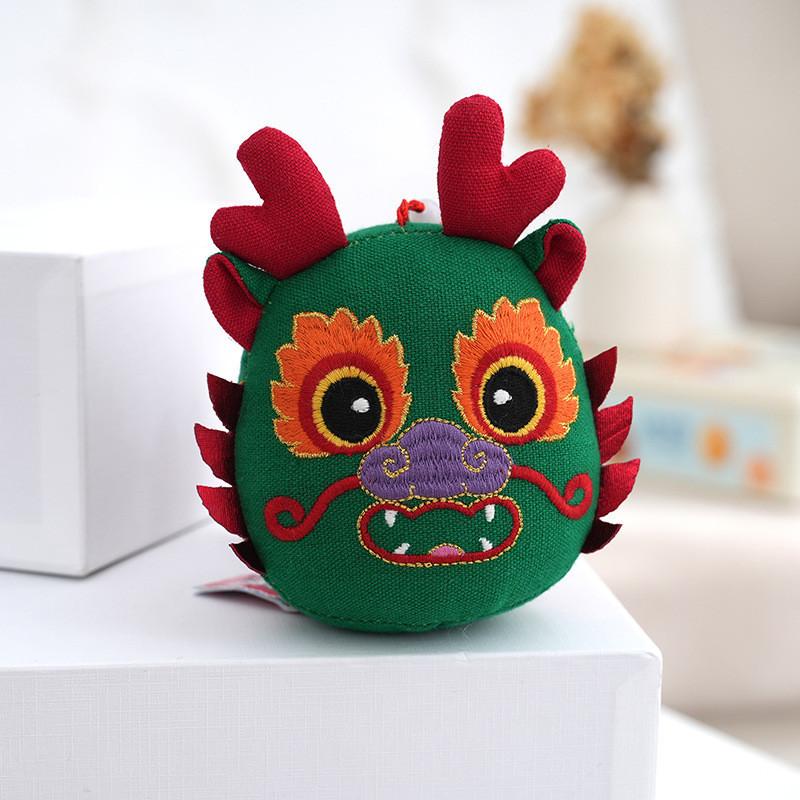 

Adorable 2024 Dragon Plush Toy Zodiac Stuffed Animal Cute Soft Cotton Fabric Gift 11cm зелений