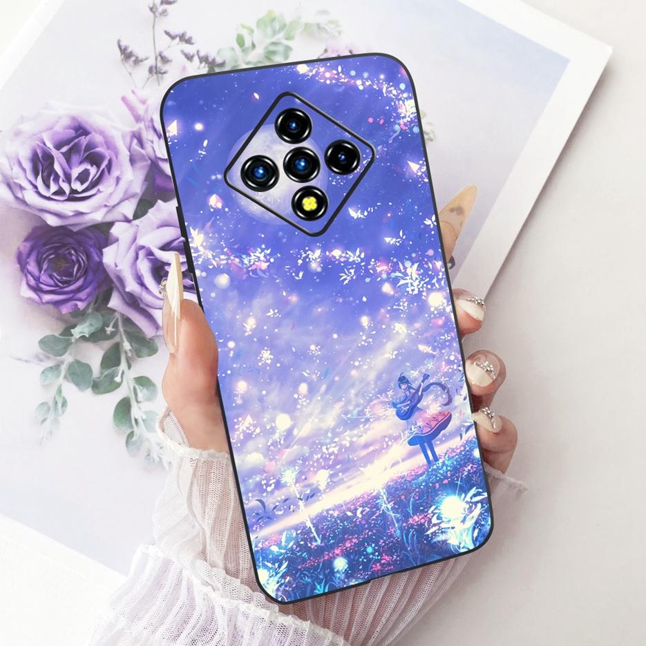 For Infinix Zero 8 Case X687 Stylish Flowers Butterfly Painted Cover Soft Slim Phone Case For Infinix Zero 8i Zero8 i X687B Bags