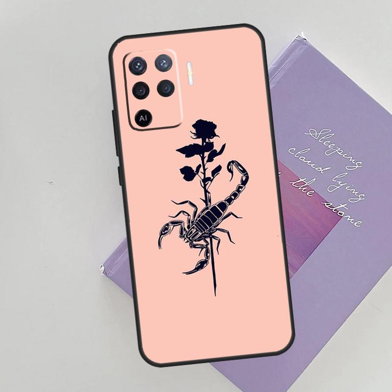 Animal Scorpio Phone Case For Oppo A74 A53 A54 A94 A15 A16 A17 A52 A72 A76 A96 A57S A58 A78 A98 Back Cover