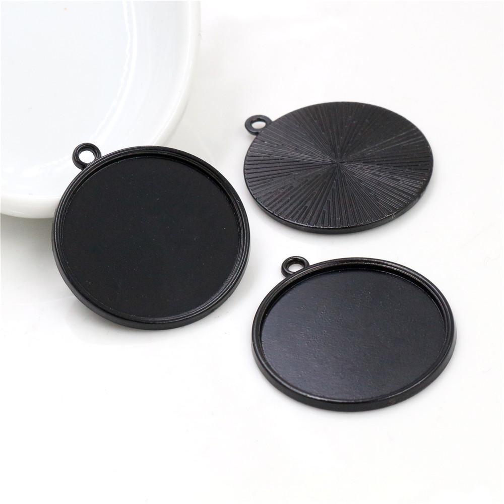 10pcs 25mm Inner Size Antique Silver Plated Square Cabochon Base Cameo Setting Charms Pendant For 10 mm Leather Bracelet