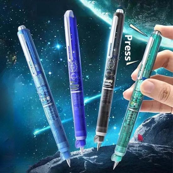 Fountain Pen Retractable 0.38mm Black Ink Fine Nib Pen Set with Transparent Barrel And 5 Ink Cartridges for Calligraphy Journaling Doodling Sketching
