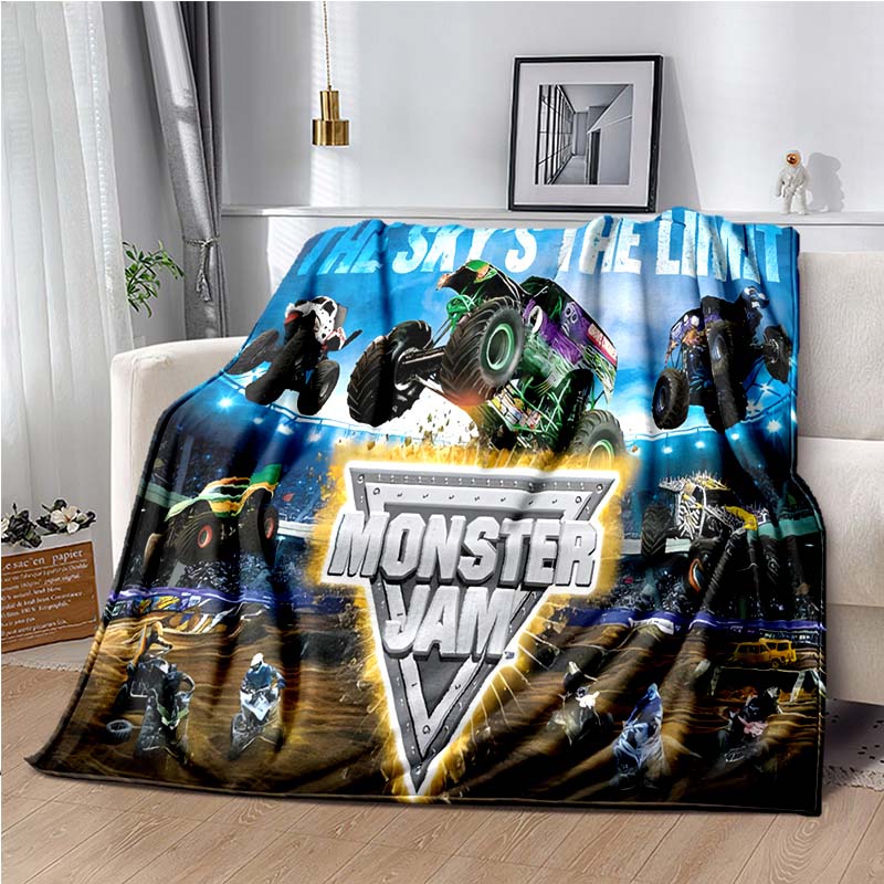 Monster Jam Grave Digger Truck Hot Wheels Sofa Blanket Lightweight Warm Insulation Blanket Bed Office Car Knee padsThrow Blanket