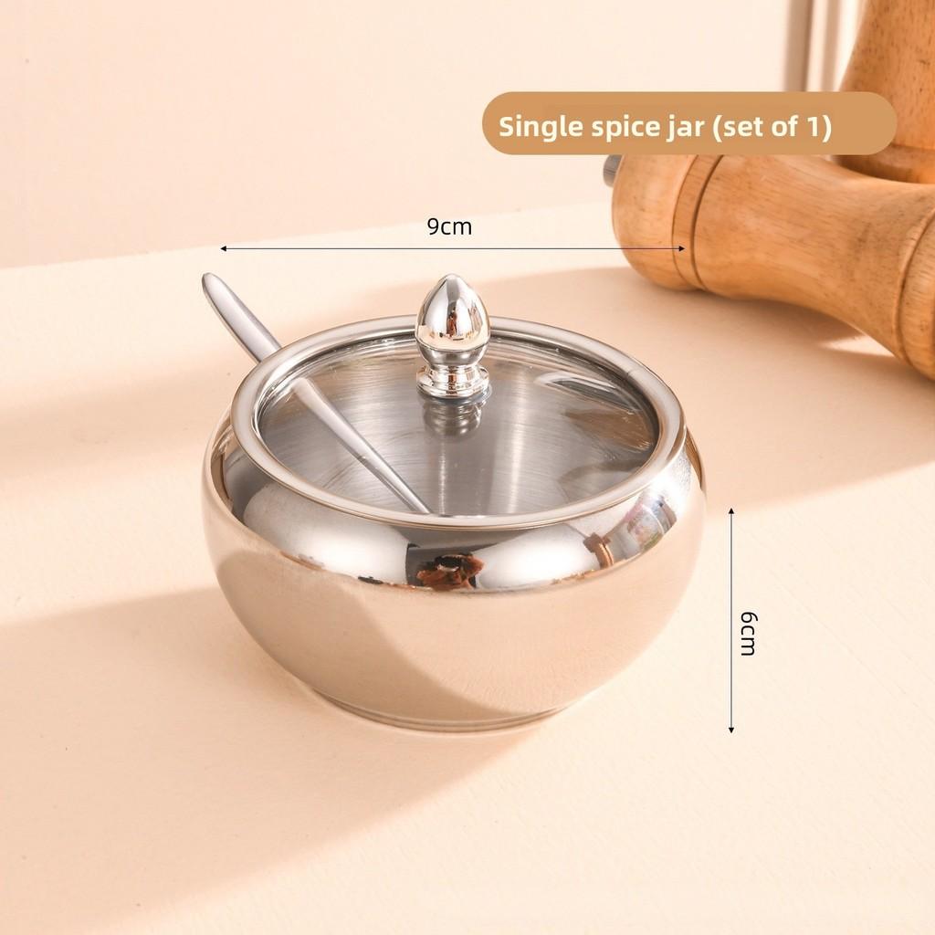 Modern Stainless Steel Hexagon Salt And Pepper Shaker Set For Kitchen Storage And Gift Use