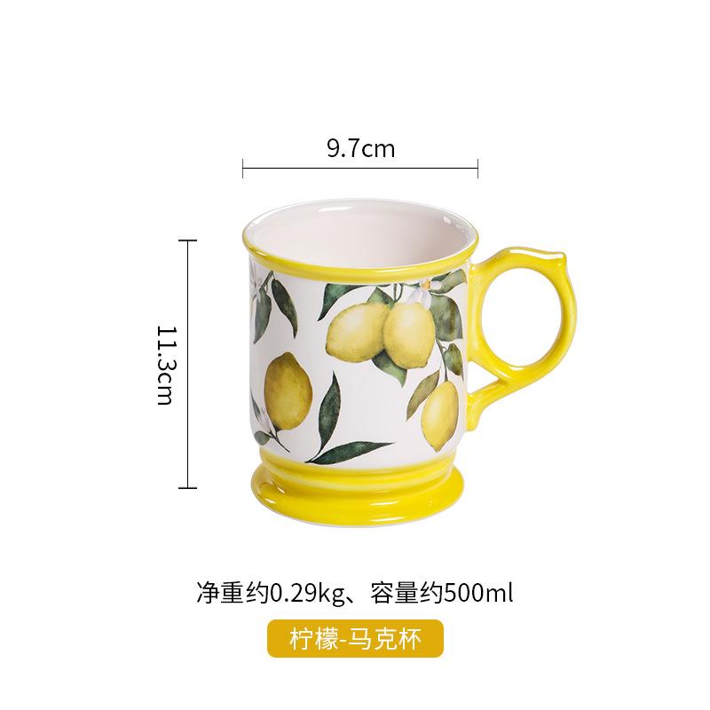 Creative Hand-painted Relief Lemon Ceramic Plates, Soup Bowls, Fish Plates, Dessert Plates, Storage Jars, Irregular Tableware