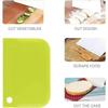 Dough Cutter Scraper Dough Bowl Scrapers Plastic Dough Icing Fondant Scraper Cake Decorating Plain - 6 Pieces