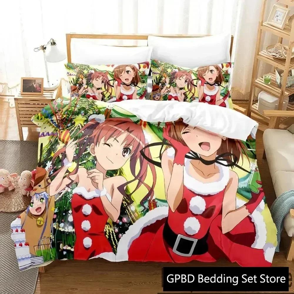 3D Misaka Mikoto A Certain Magical Index Railgun Beding Set Bedrom Soft Modern Bedspreads Comefortable Soft durable Quality Duvet Cover Pilowcase
