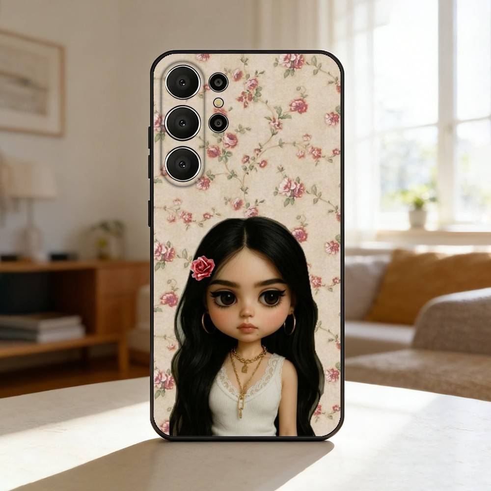 Adorable D-Doll B-BlytheS Phone Case For Samsung S26,S25,S24,S21,S22,S23,S30,Ultra,S20,FE,Lite,10,9,Black Cover