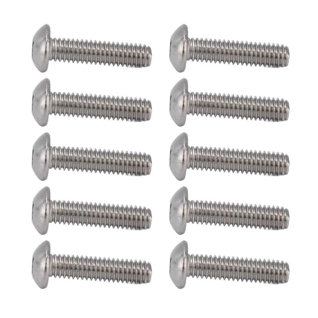 100Pcs Button Head Socket Caps Screws M4 Galvanized Steel for Accuracy Machinery