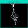 Snake Contemporary Themed Pendant Necklace With Alloy And Pearl For Individuals Fashionforward