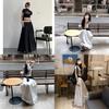 Casual Cotton Blend Long Skirt With Elastic Waist For Women Summer Travel And Office Wear