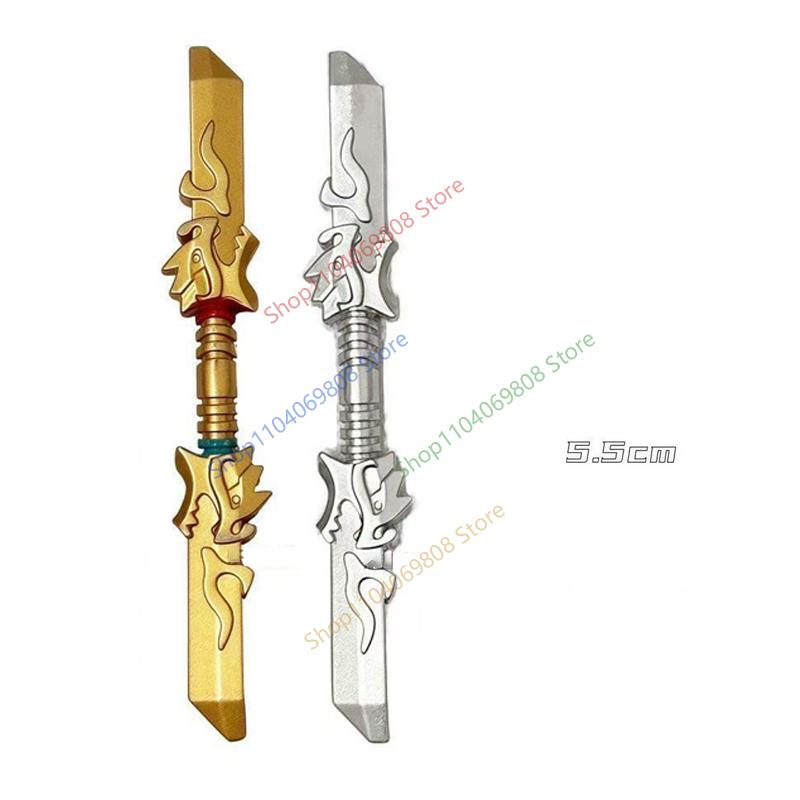 MOC Figurine Accessoires Briques de Construction Épée Fléchette Serpent Doré Bâton Armure Cape Cheveux Films Poupées Briques Compatibles Jouets N12