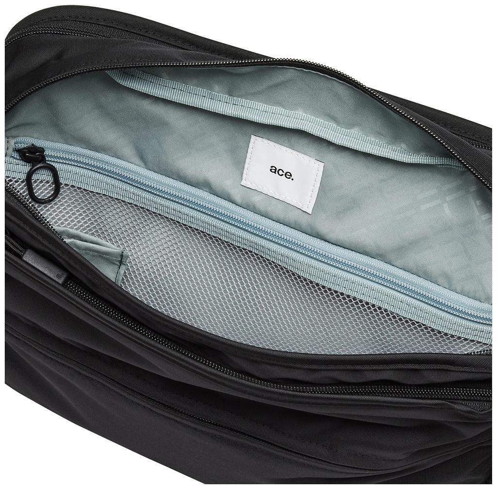ACE Tokyo Funip Shoulder Bag, Women's, Black, H25 X W34 X D8cm
