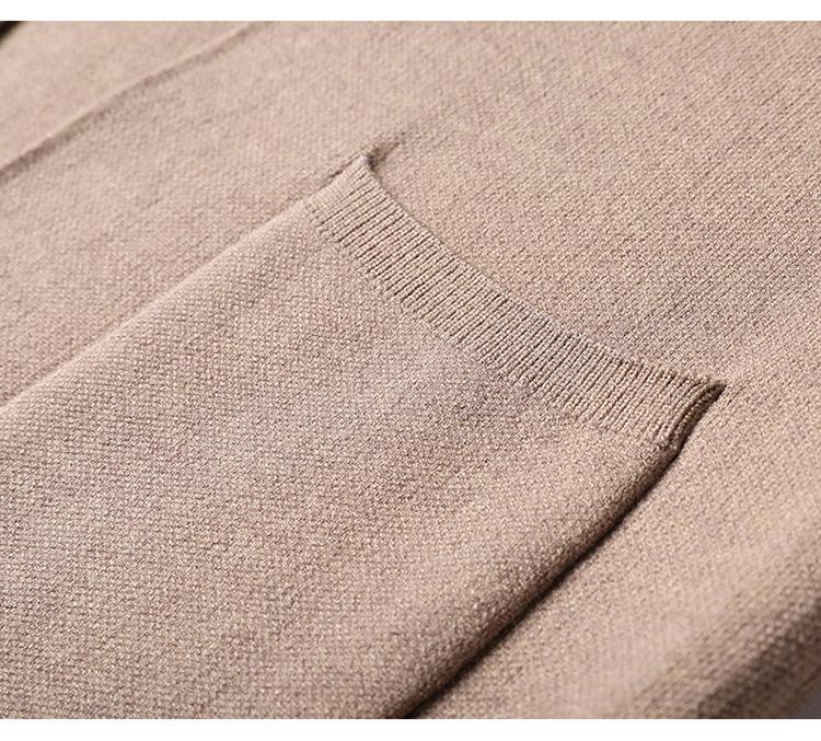 Men's Slim Fit Long Sleeve Knitted Cardigan - Spring/Autumn Casual Businesswear