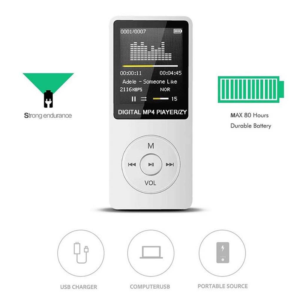 Audio Player Large Screen MP4 Language Selection Music Players Black