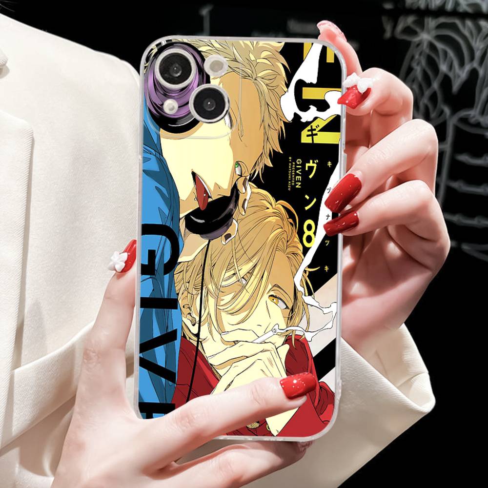 Japanses Cartoon Given Transparent Phone Case For IPhone 17 Air 16 Pro Max 15 14 13 12 11Plus Shockproof Cover