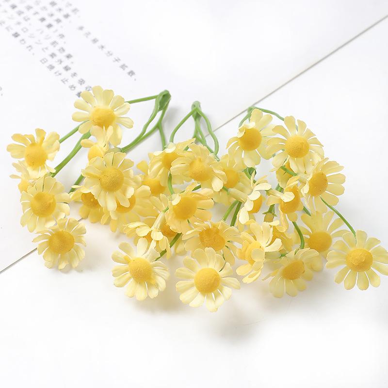 Forest Simulated Daisy Bunch of Plastic Flowers DIY Straw Hat Clothing Decoration Silk Flowers