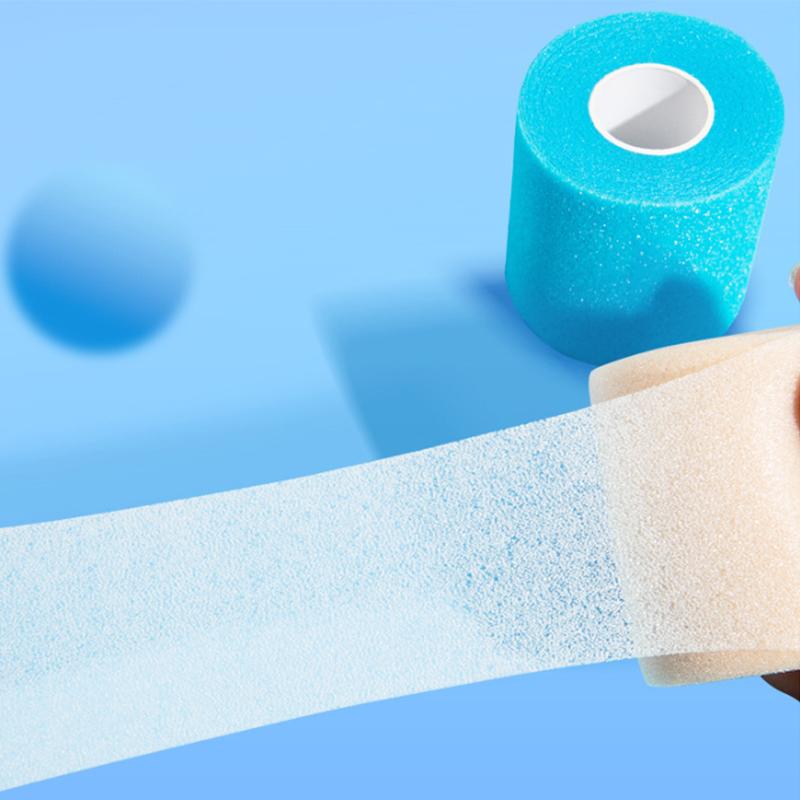 1/2 Rolls Anti-Slip Tennis Badminton Grip Tape Athletic Sponge Pre Wrap Tape Racket Grip Priming Cushioning Tape
