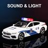 Scale 1:32 M8 Police Car Model Toy Metal Diecast Pull Back 110 Simulation Vehicle Models Doors Opened Boys Collection Gifts