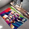 Colorful Abstract U2 Portrait Suitable As a Non-slip Mat for the Living Room or Bedroom Sofa