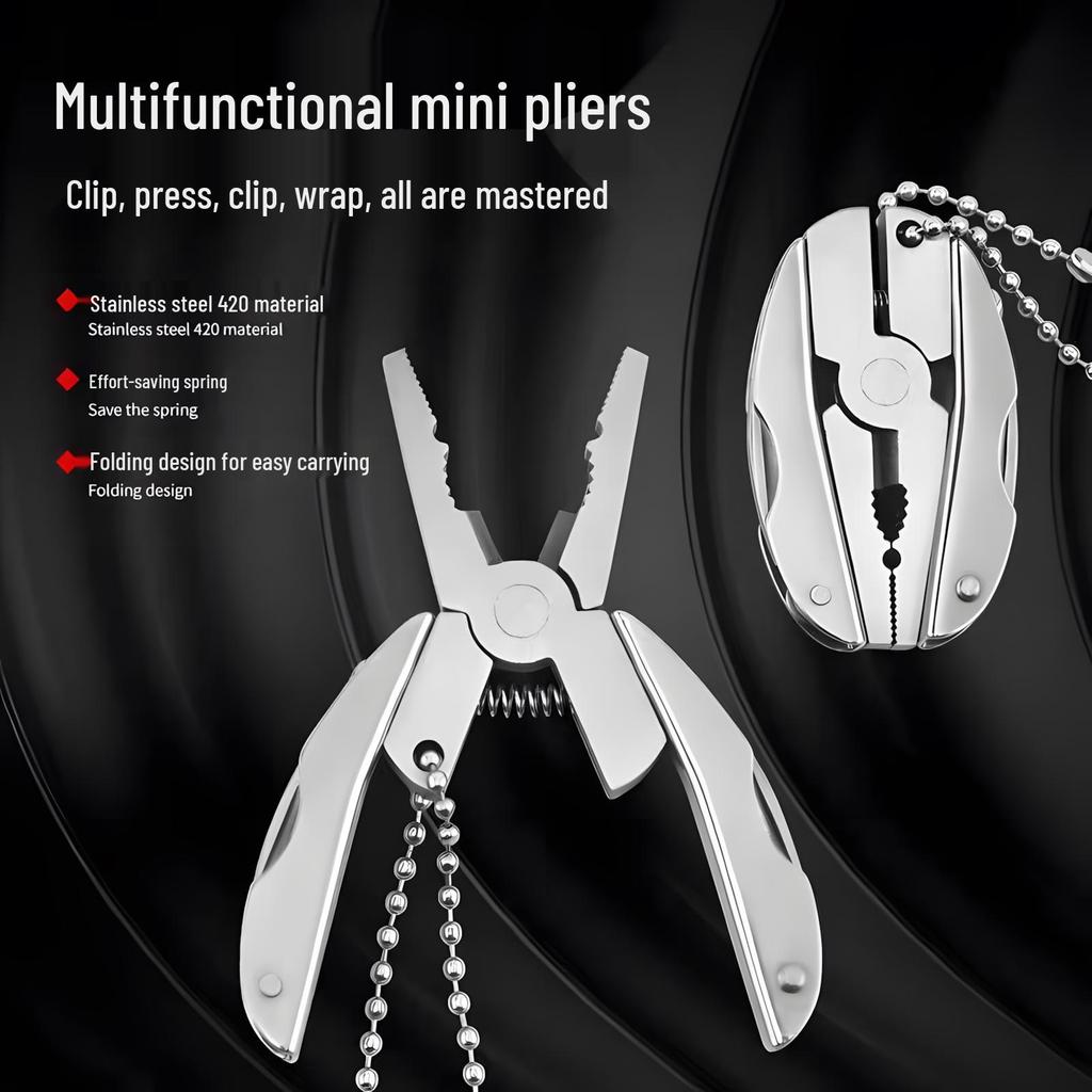 Multifunctional Folding Camping Tool: Mini Scissors & Tactical Pliers