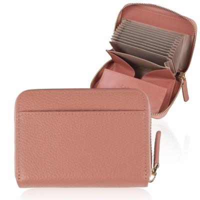Mini Wallet Genuine Leather Wallet for Women Large Accordion Card Coin YKK Zipper Perfect Gift [Belleza Eterna] - Bi-fold - Compact, Capacity, Slots,