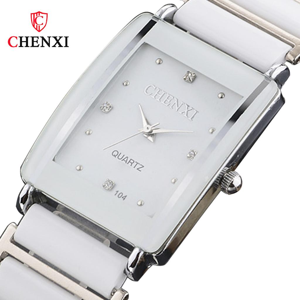 Watch Rectangle Square Couple Watch 104A Fashion Ceramic Watch Women