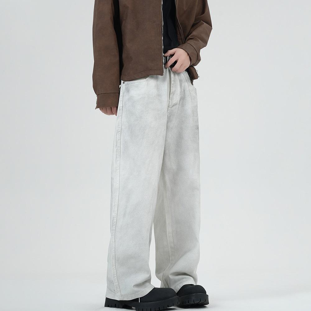 New Spring and Summer Scimitar Pants Dirty Pants Burnt Street Jeans Trousers