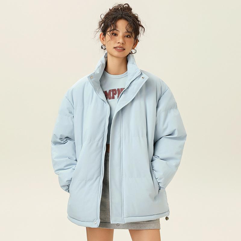 Trendiger kaltdichter dicker Brotanzug für Damen, lässige lockere Mode, vielseitige verdickte Stehkragenjacke