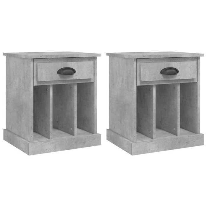 Maison Exclusive - Tables de chevet 2 pcs gris béton 43x36x50 cm