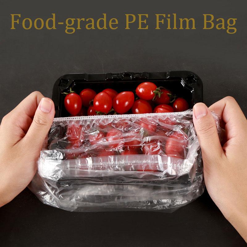 Jednorázové plastové sáčky na potraviny, potravinářské kvality, na skladování ovoce a zeleniny, potravinová fólie, průhledný plastový sáček do lednice, do kuchyně