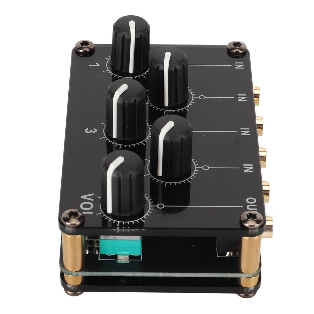 Sound Passive Mixer Dual Channel Sound Input 4 In 1 Out Mini Low Noise Portable Passive Stereo Sound